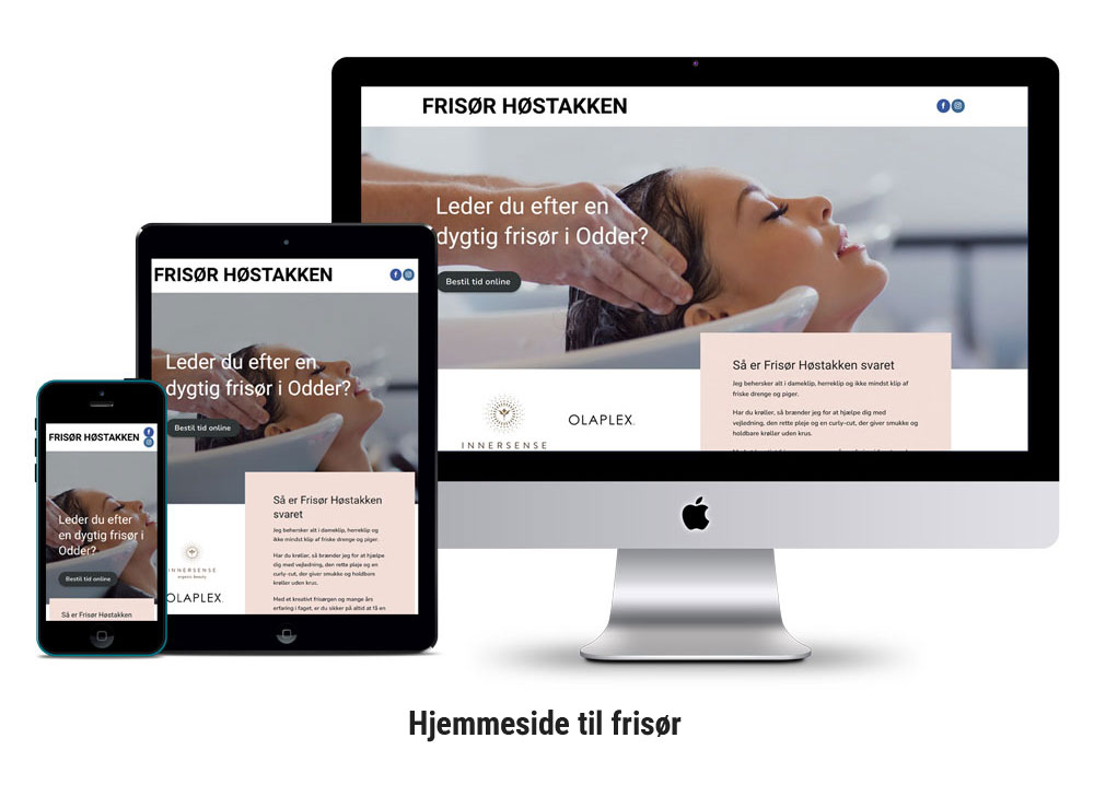 hjemmeside til frisoer slide 1