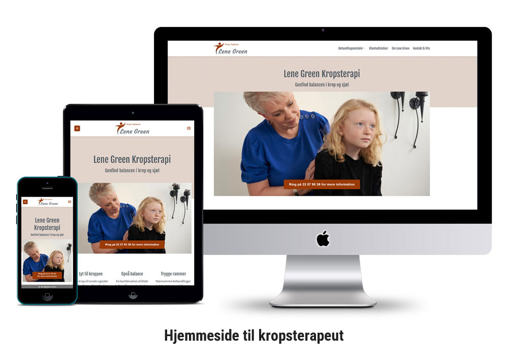 hjemmeside til kropsterapeut slide 1