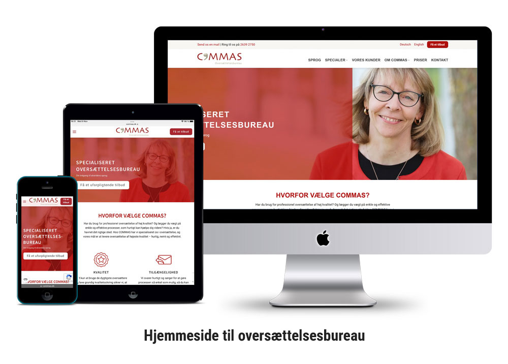 hjemmeside til oversaettelsesbureau slide 1
